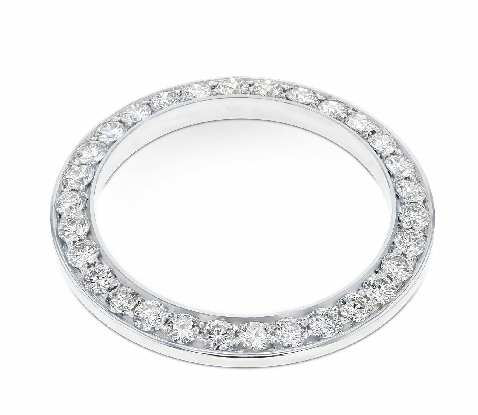 LADIES 1.65CT BEAD SET DIAMOND BEZEL 14KW FOR ROLEX DATEJUST, PRESIDENT 26MM
