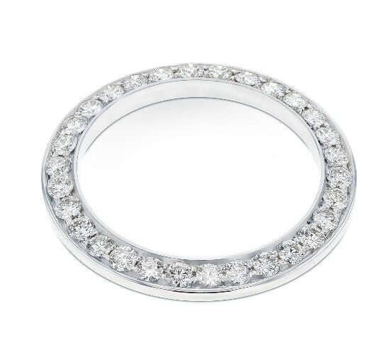 LADIES 1.65CT BEAD SET DIAMOND BEZEL 14KW FOR ROLEX DATEJUST, PRESIDENT 26MM
