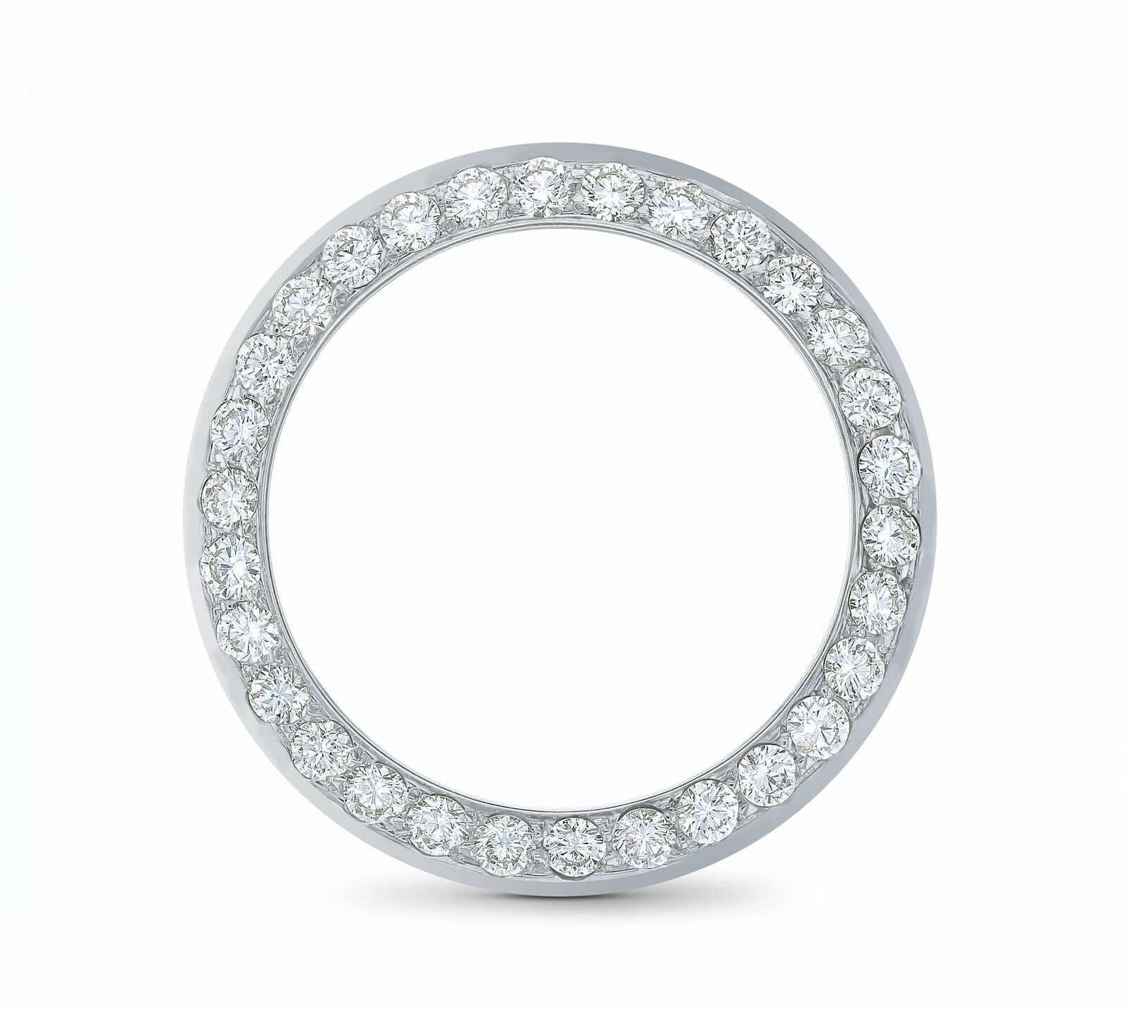 LADIES 1.65CT BEAD SET NATURAL DIAMOND BEZEL 14KW FOR ROLEX 69174, 69190, 69240