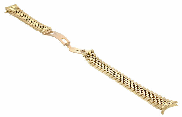 13MM 18K YELLOW GOLD JUBILEE WATCH BAND FOR ROLEX 26MM DATEJUST, PRESIDENT 48 GR