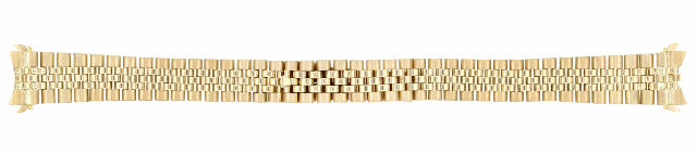 13MM 18K YELLOW GOLD JUBILEE WATCH BAND FOR ROLEX 26MM DATEJUST, PRESIDENT 48 GR