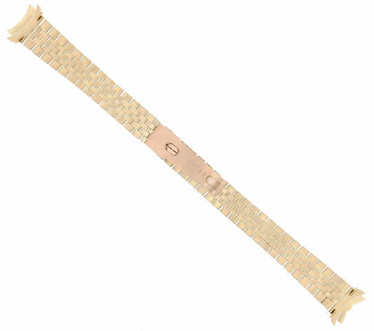 13MM 18K YELLOW GOLD JUBILEE WATCH BAND FOR ROLEX 26MM DATEJUST, PRESIDENT 48 GR