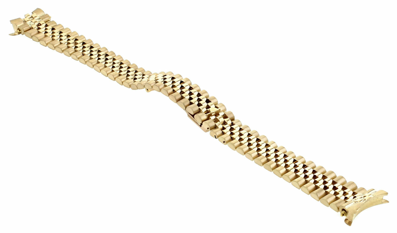 13MM 18K YELLOW GOLD JUBILEE WATCH BAND FOR ROLEX 26MM DATEJUST, PRESIDENT 48 GR
