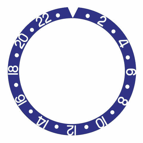 BEZEL INSERT FOR SAPPHIRE MODEL ROLEX GMT MASTER II 16700, 16710, 16760 BLUE