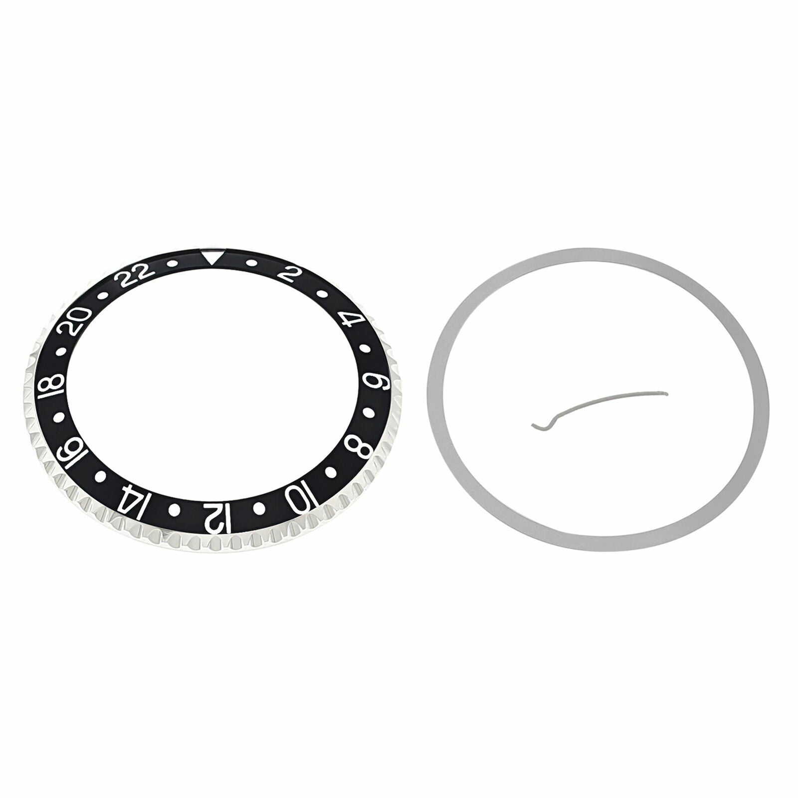 BEZEL, INSERT & SPRING ROTATING KIT FOR ROLEX MODEL GMT II 16760, 16713 BLACK