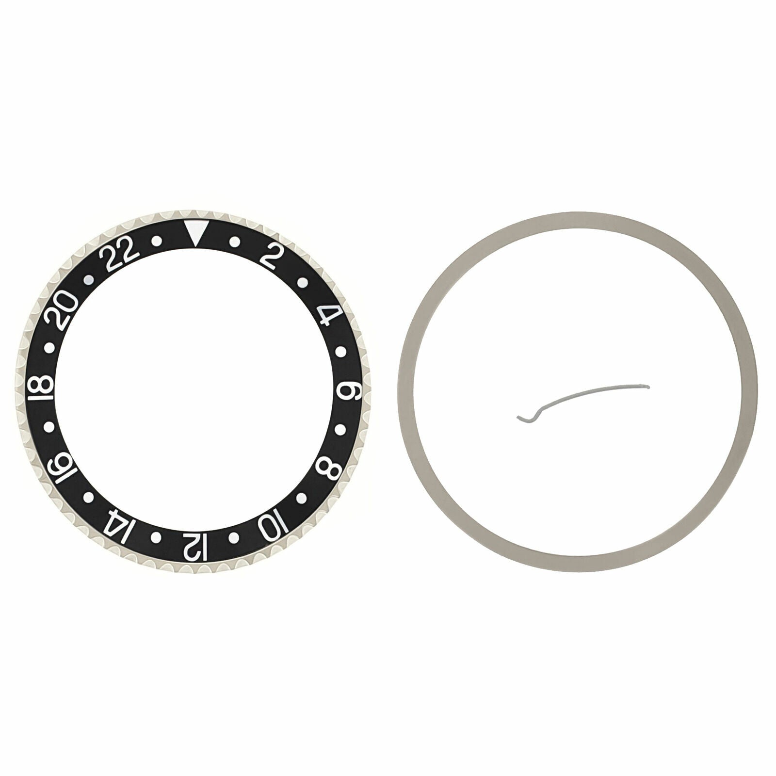 BEZEL, INSERT & SPRING ROTATING KIT FOR ROLEX MODEL GMT II 16760, 16713 BLACK
