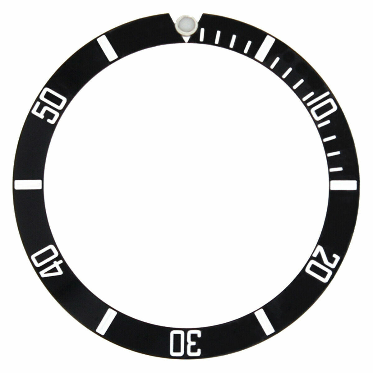 BLACK BEZEL INSERT FOR ROLEX STAINLESS STEEL SUBMARINER FITS 16610LV, 16800