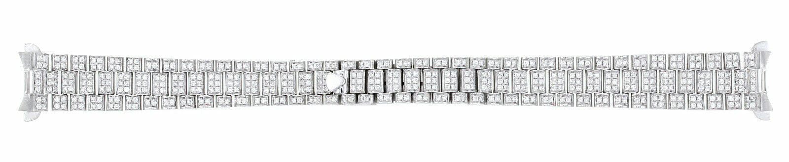 13MM 18K WHITE GOLD ALL DIAMOND PRESIDENT WATCH BAND FOR ROLEX 26MM DATEJUST
