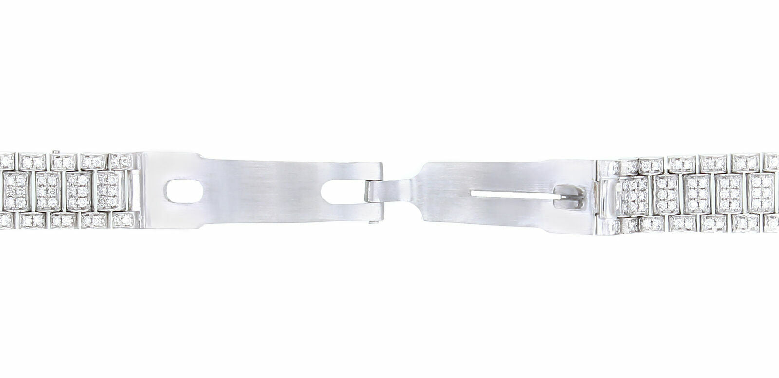 13MM 18K WHITE GOLD ALL DIAMOND PRESIDENT WATCH BAND FOR ROLEX 26MM DATEJUST