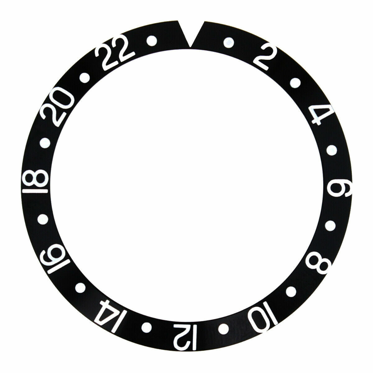 BEZEL INSERT FOR ROLEX GMT MASTER II 16700, 16710, 16760 BLACK