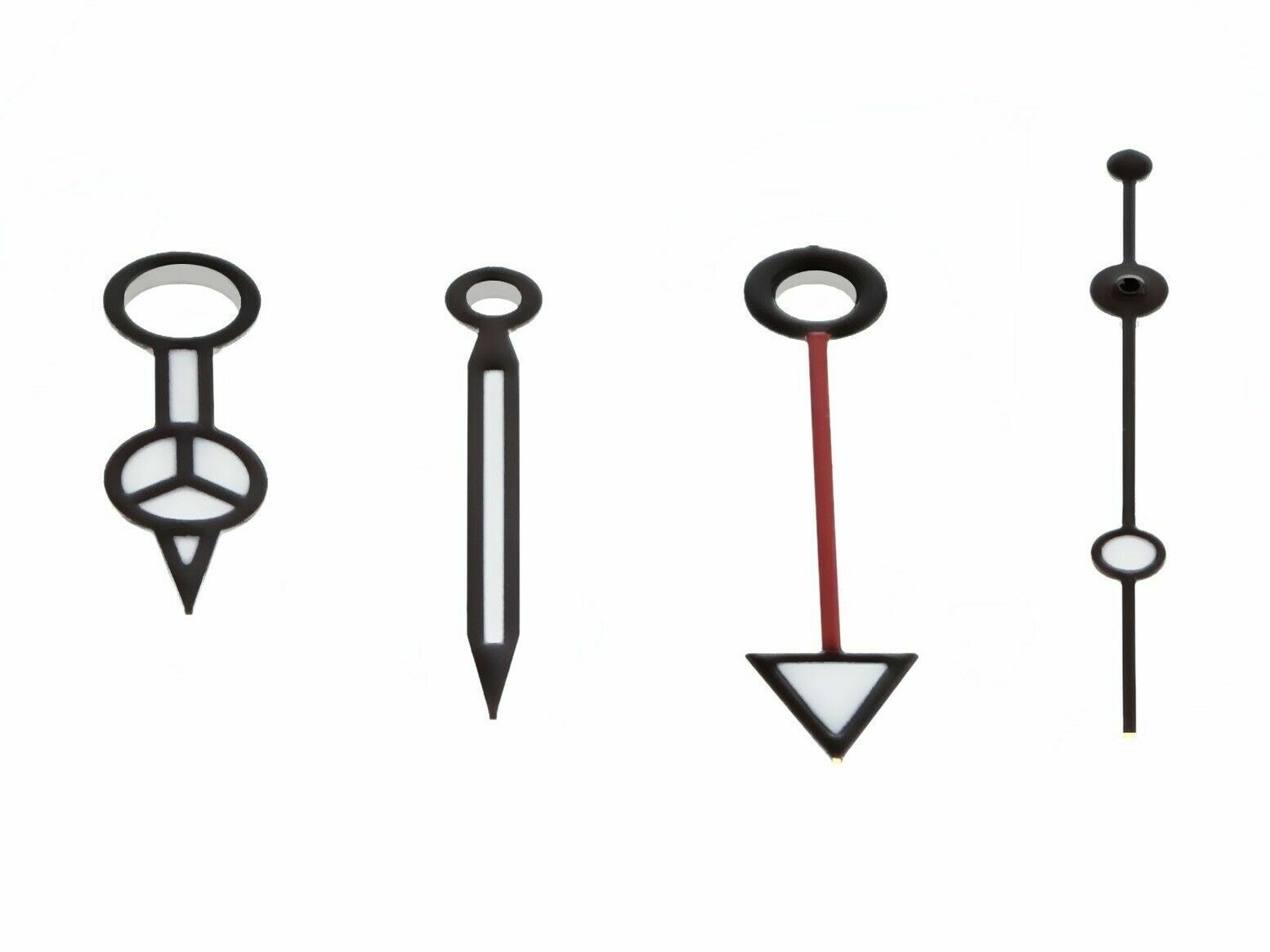 WATCH HANDS FOR ROLEX GMT II 3175-3185 16570,16700,16710,16713, 116710 BLACK/RE