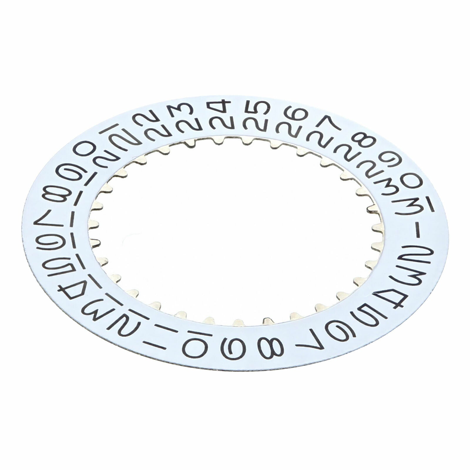 DATE DISC FOR ROLEX NON QUICK 1530-1570 MOVEMENT WHITE WITH BLACK NUMBERS