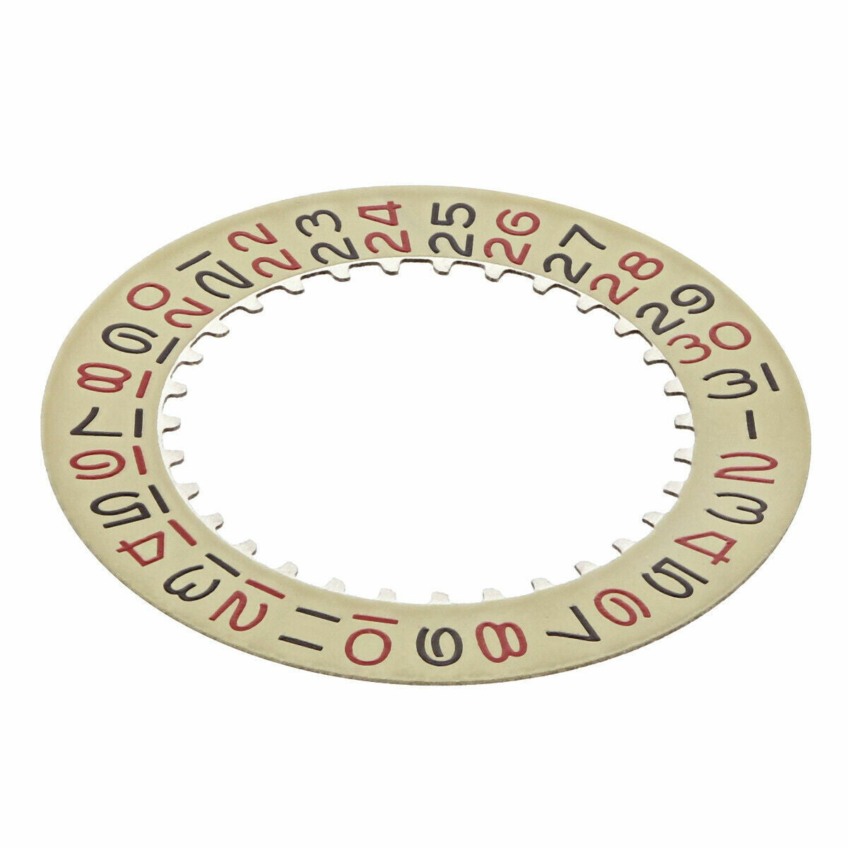 DATE DISC FOR ROLEX 3030-3035 MOVEMENT FITS 36MM DATEJUST CHAMPAGNE W/ RED/BLACK