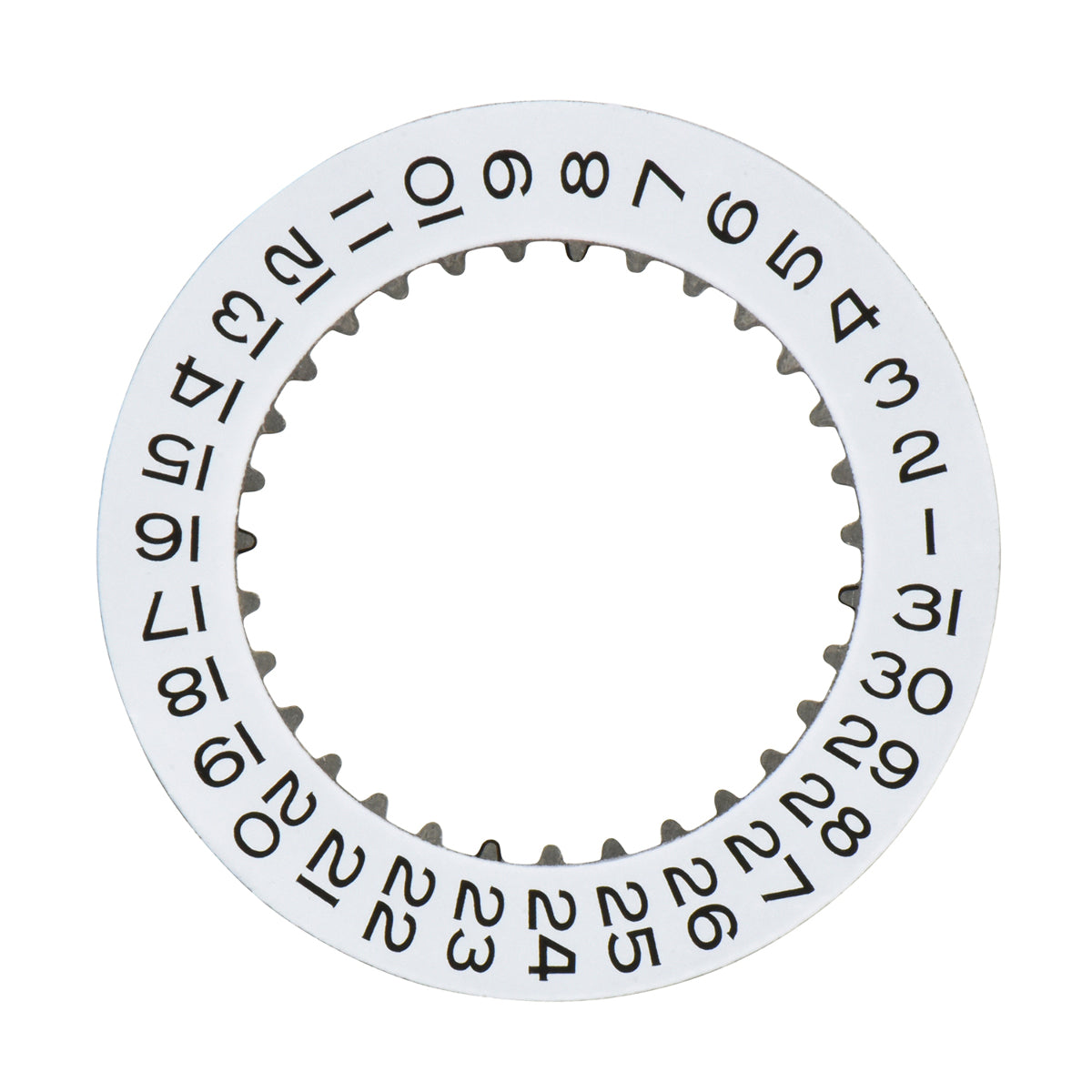 DATE DISC FOR ROLEX 3135-3155 MOVEMENT WHITE WITH BLACK NUMBERS