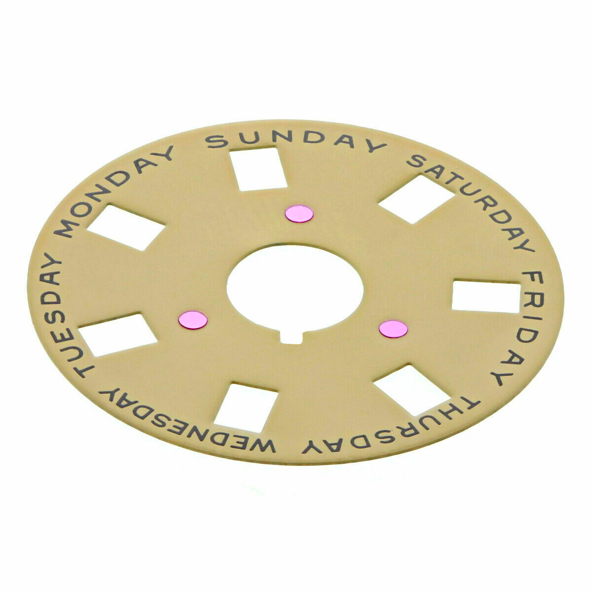 MON, TUESDAY, ETC DAY DISC FOR ROLEX PRESIDENT 1030-1556-1565 MOVEMENT CHAMPAGNE