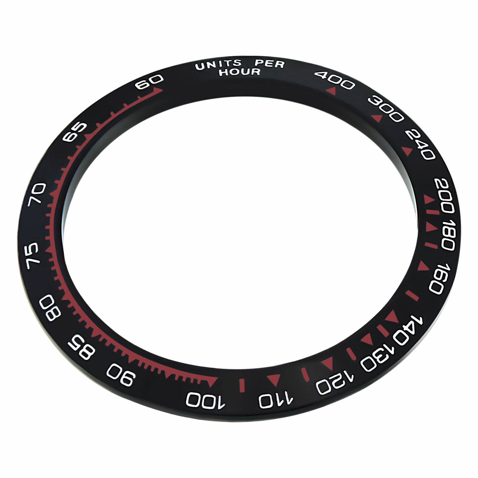 CERAMIC BEZEL INSERT FOR DATYONA 116500, 116520, 116509 BLACK WITH RED FONT