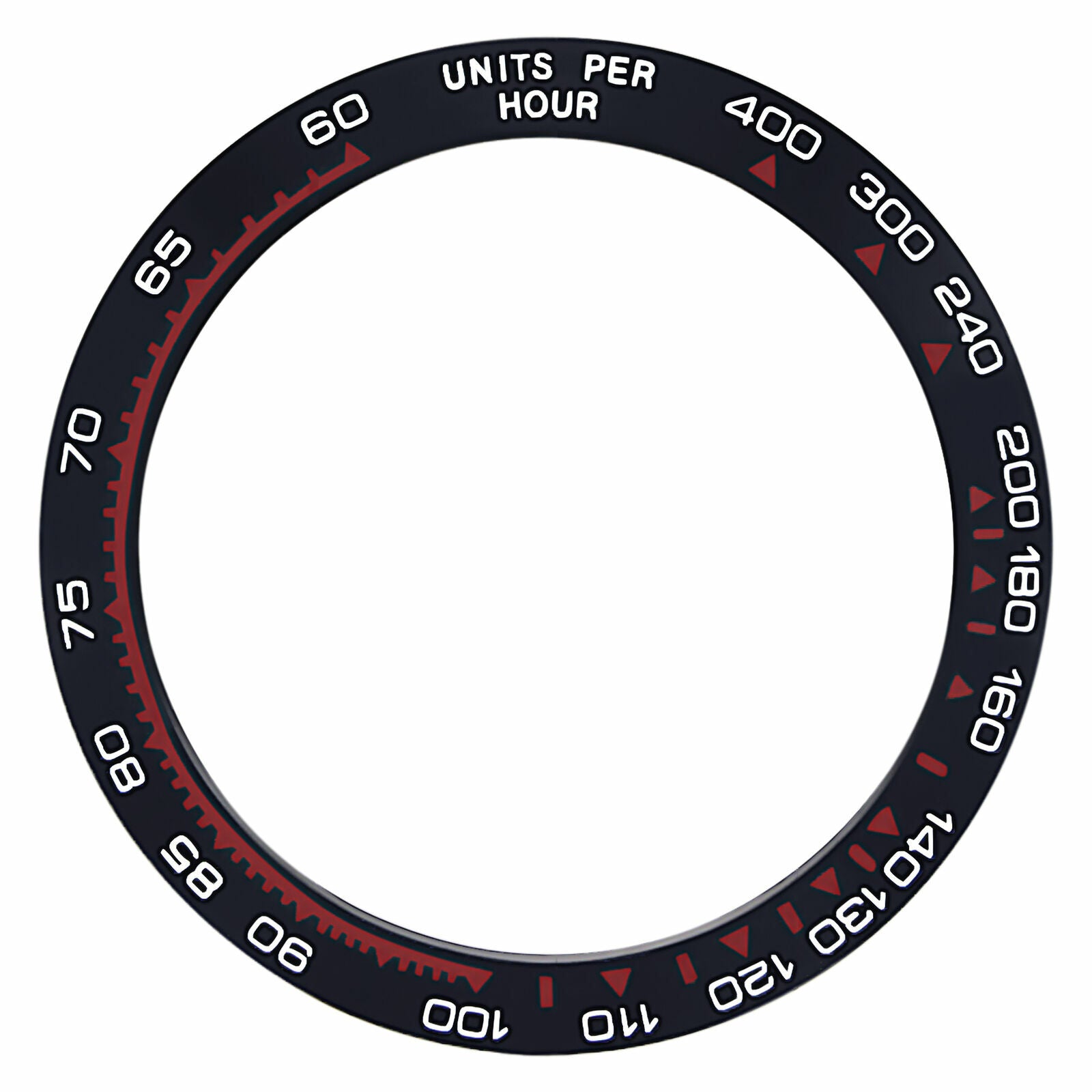 CERAMIC BEZEL INSERT FOR DATYONA 116500, 116520, 116509 BLACK WITH RED FONT