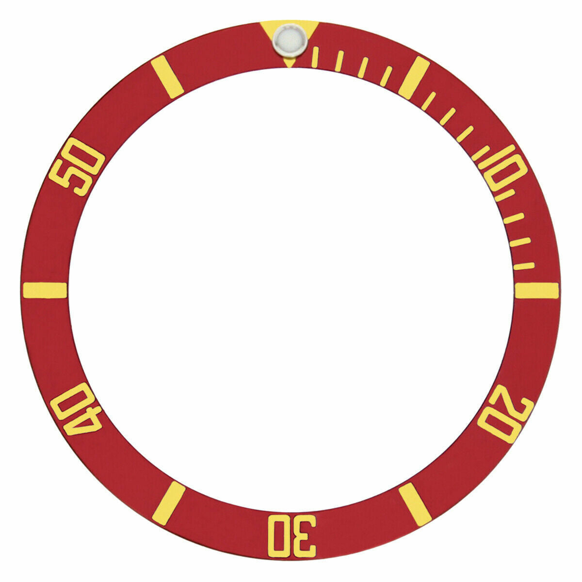 SUBMARINER BEZEL INSERT FOR ROLEX PLASTIC SUB RED GOLD FONT 1680, 5512 5513 5517