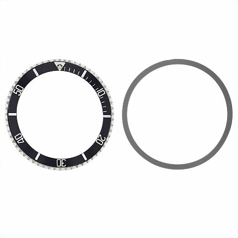 BEZEL AND INSERT ROTATING ASSEMBLY KIT FOR SUBMARINER VINTAGE 5517, 5512 BLACK