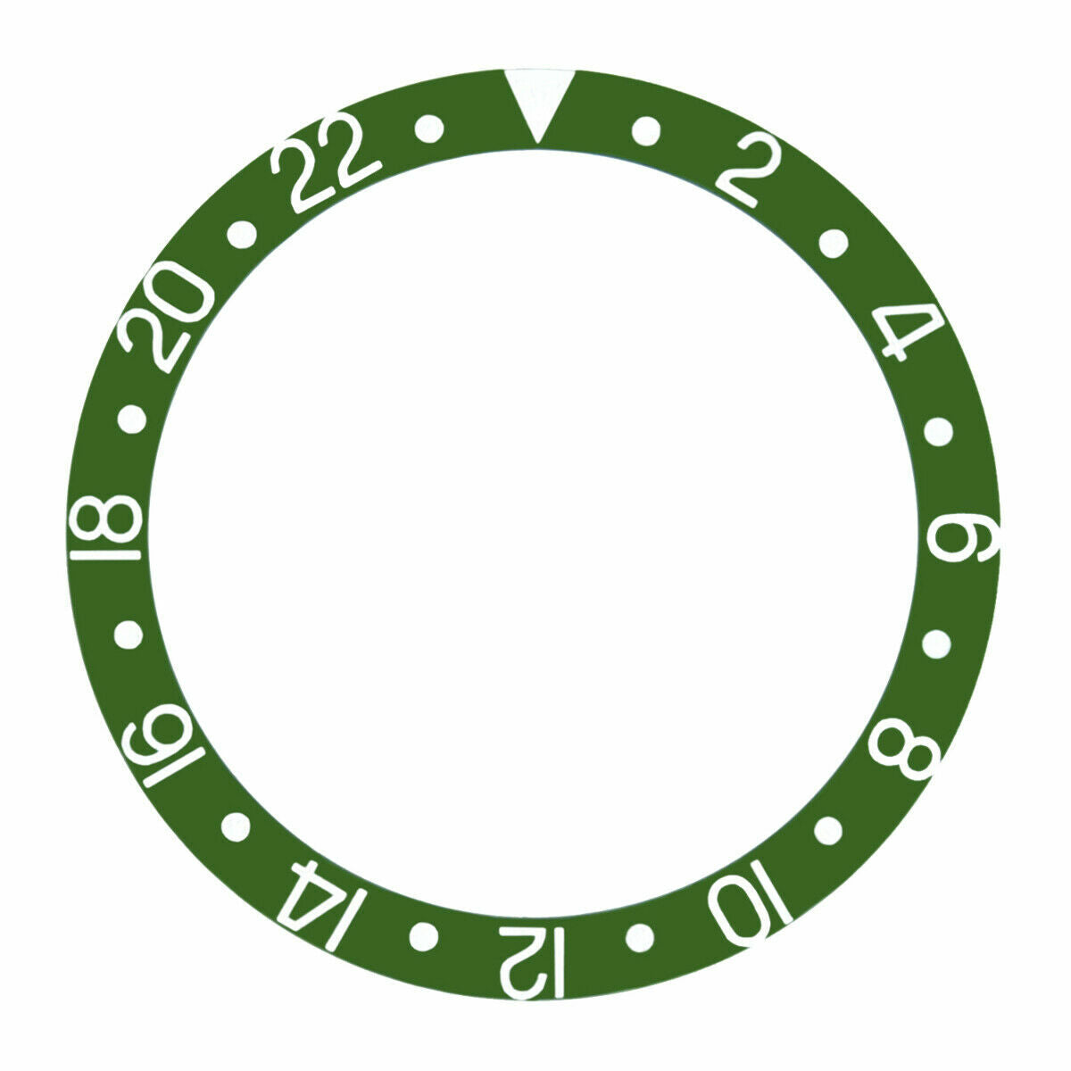 BEZEL INSERT FOR SAPPHIRE MODEL ROLEX GMT MASTER II 16713, 16718 GREEN