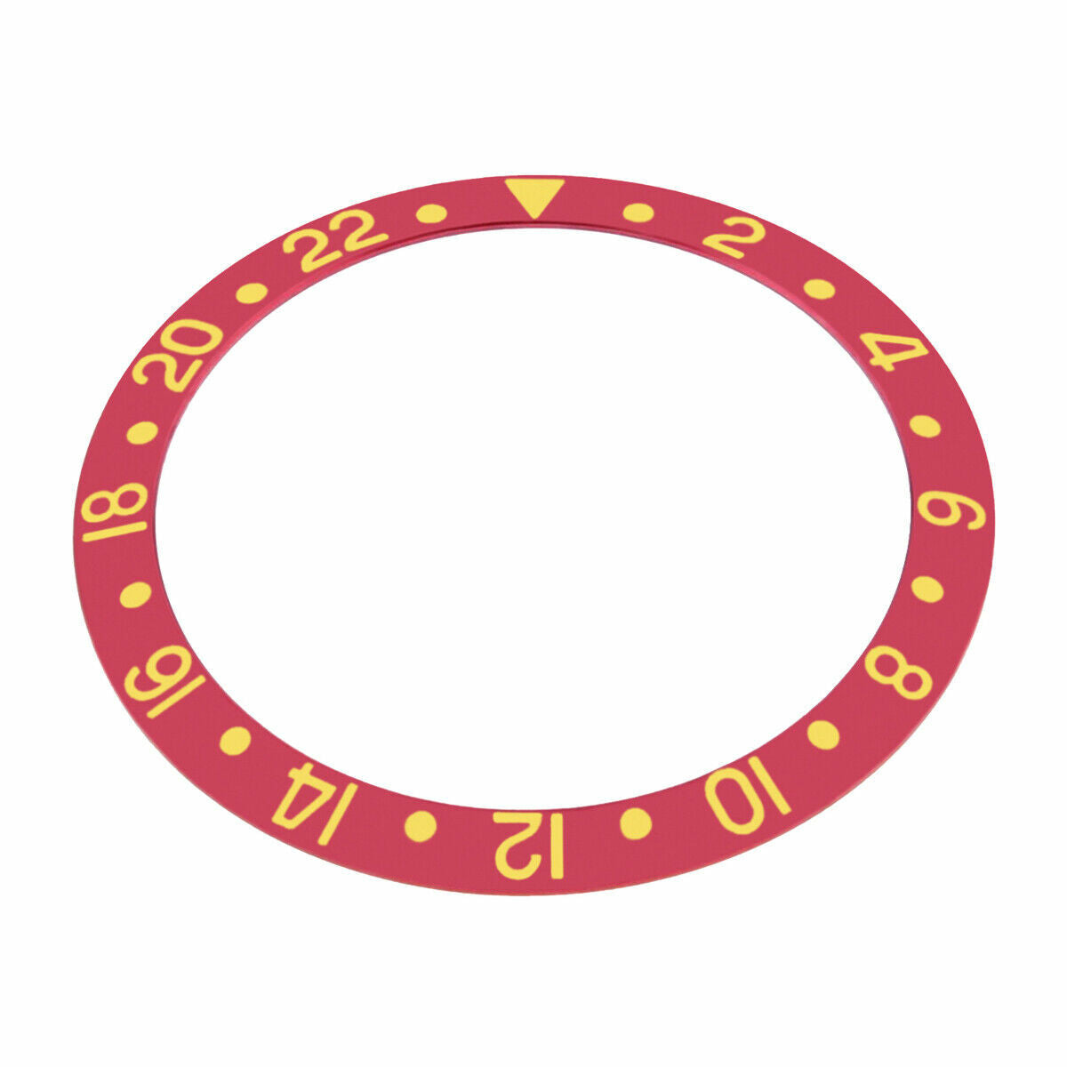 BEZEL INSERT FOR ROLEX GMT MASTER II 16713 16718 16700 16710 16760 RED GOLD FONT