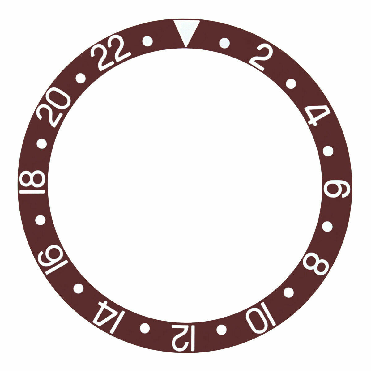GMT BEZEL INSERT FOR ROLEX VINTAGE GMT MASTER 1670, 1675, 16750 BROWN