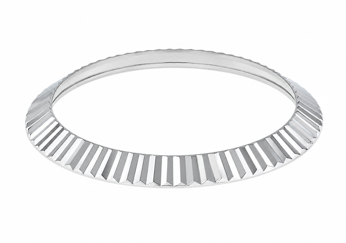 STAINLESS STEEL FLUTED BEZEL FOR ROLEX NEW MODEL 41MM 126300, 126334