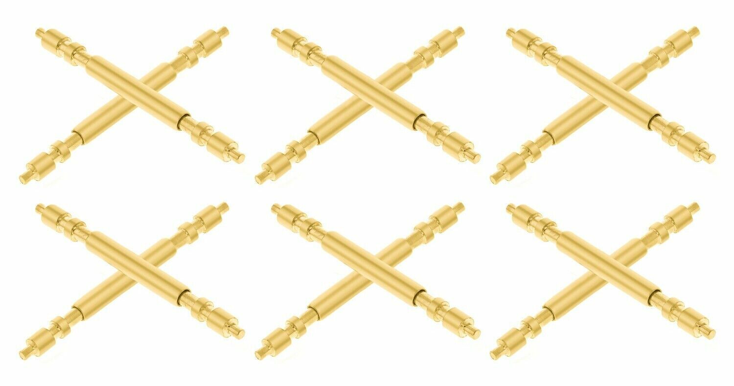 12 PCS GOLD SPRING BAR FOR 34MM ROLEX PRESIDENT WATCH STRAP BAND BRACELET 19MM