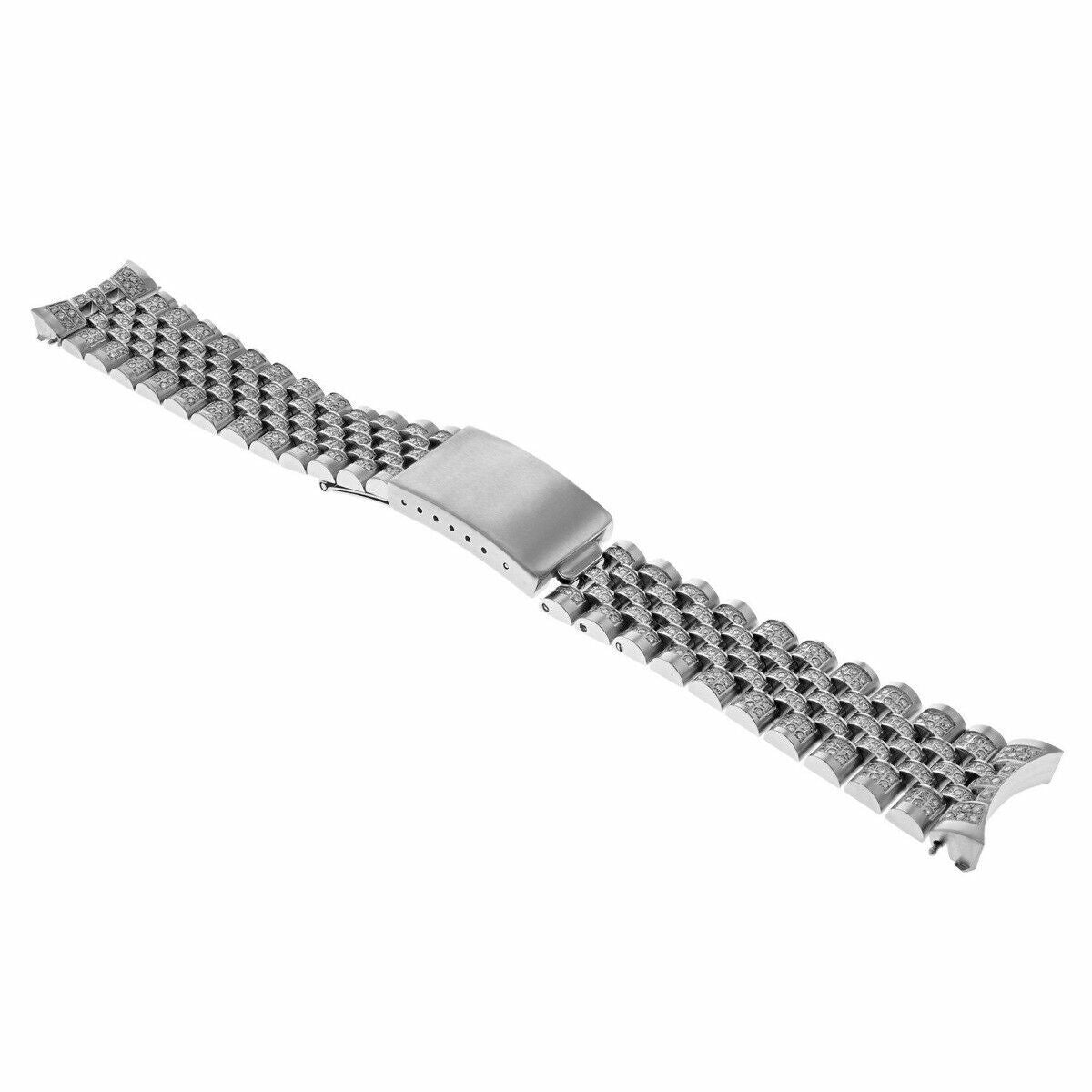 ALL NATURAL DIAMOND SS STEEL JUBILEE WATCH BAND ROLEX 4.65CT 16200 16220 16234