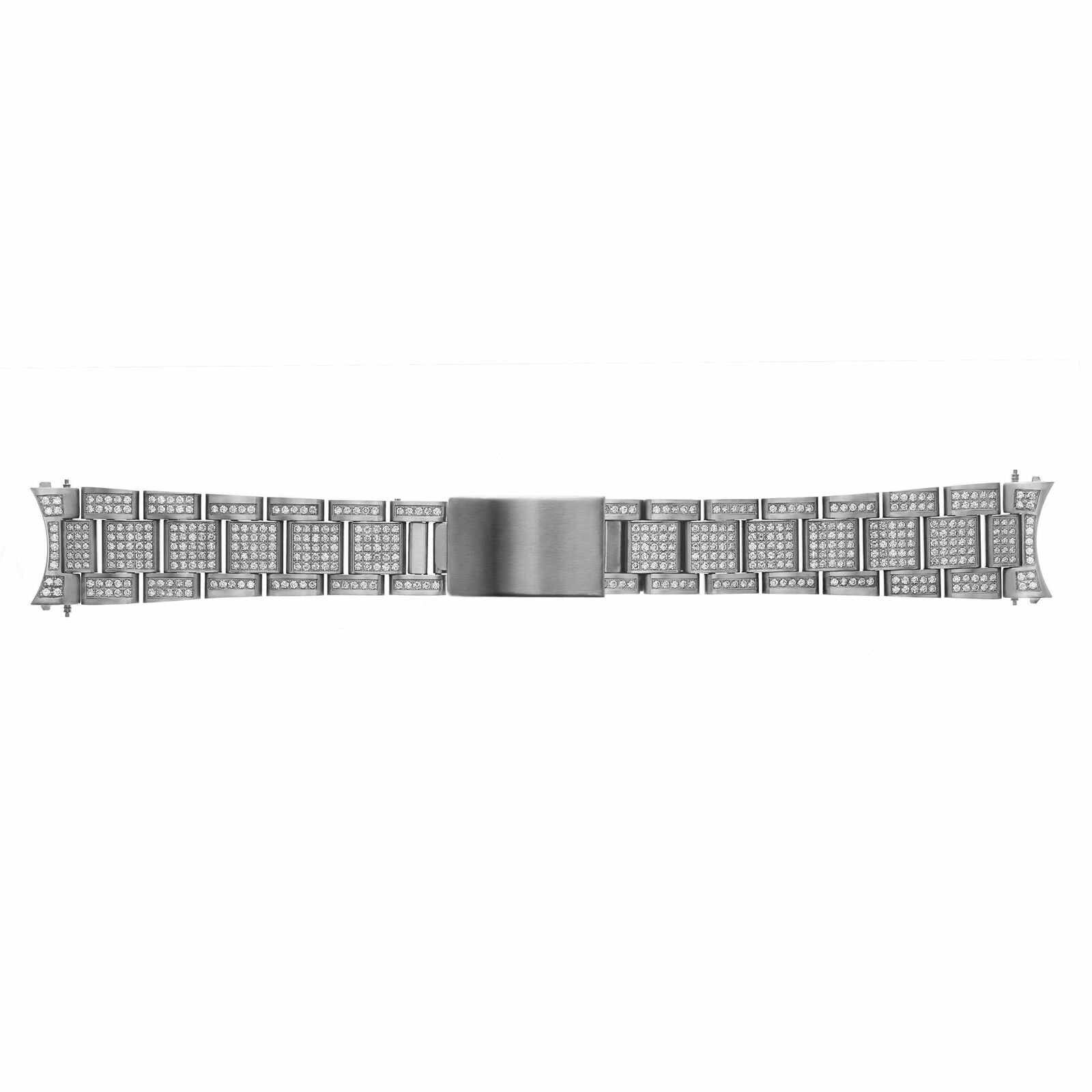 20MM ALL DIAMOND STAINLESS STEEL OYSTER WATCH BAND FOR ROLEX 36MM DATEJUST 5.15C