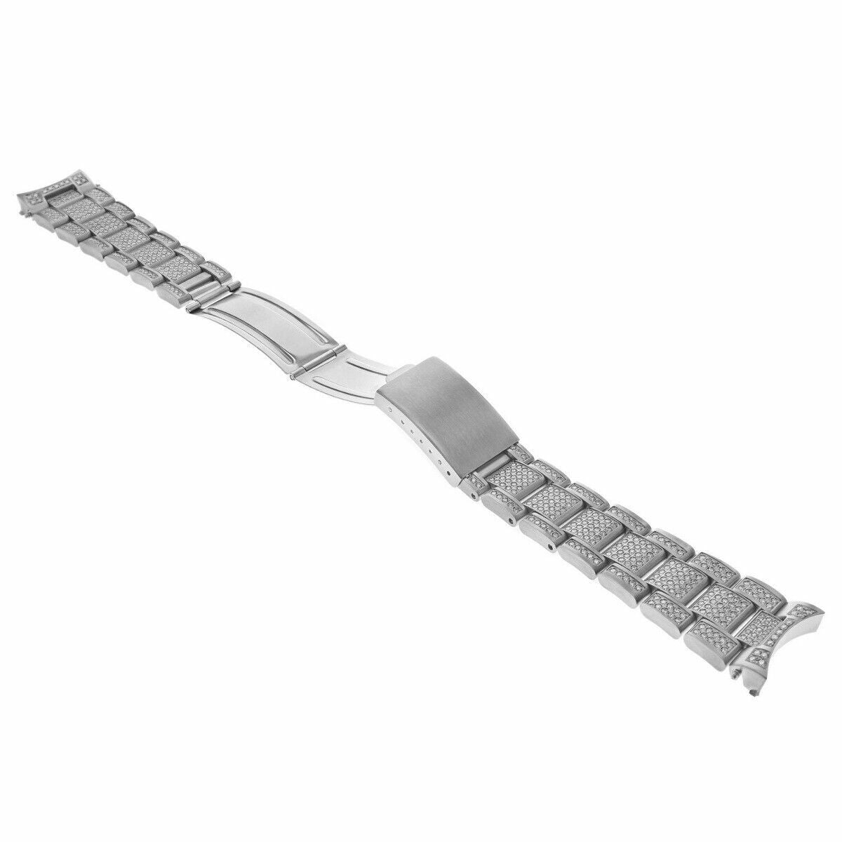20MM ALL DIAMOND STAINLESS STEEL OYSTER WATCH BAND FOR ROLEX 36MM DATEJUST 5.15C