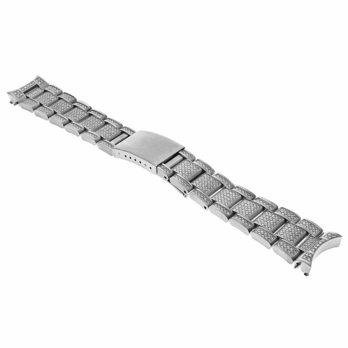 20MM NATURAL DIAMOND SS STEEL OYSTER WATCH BAND ROLEX 5.15CT 16250 16264 16610