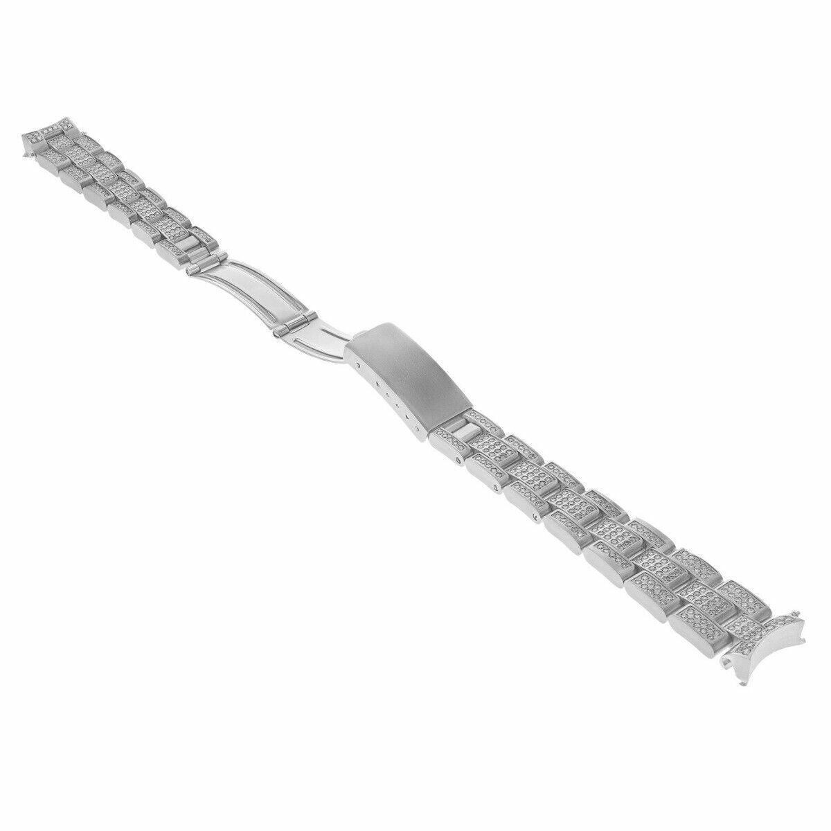 13MM STEEL 2.85CT NATURAL DIAMOND OYSTER WATCH BAND ROLEX 26MM 69126 69136 69166