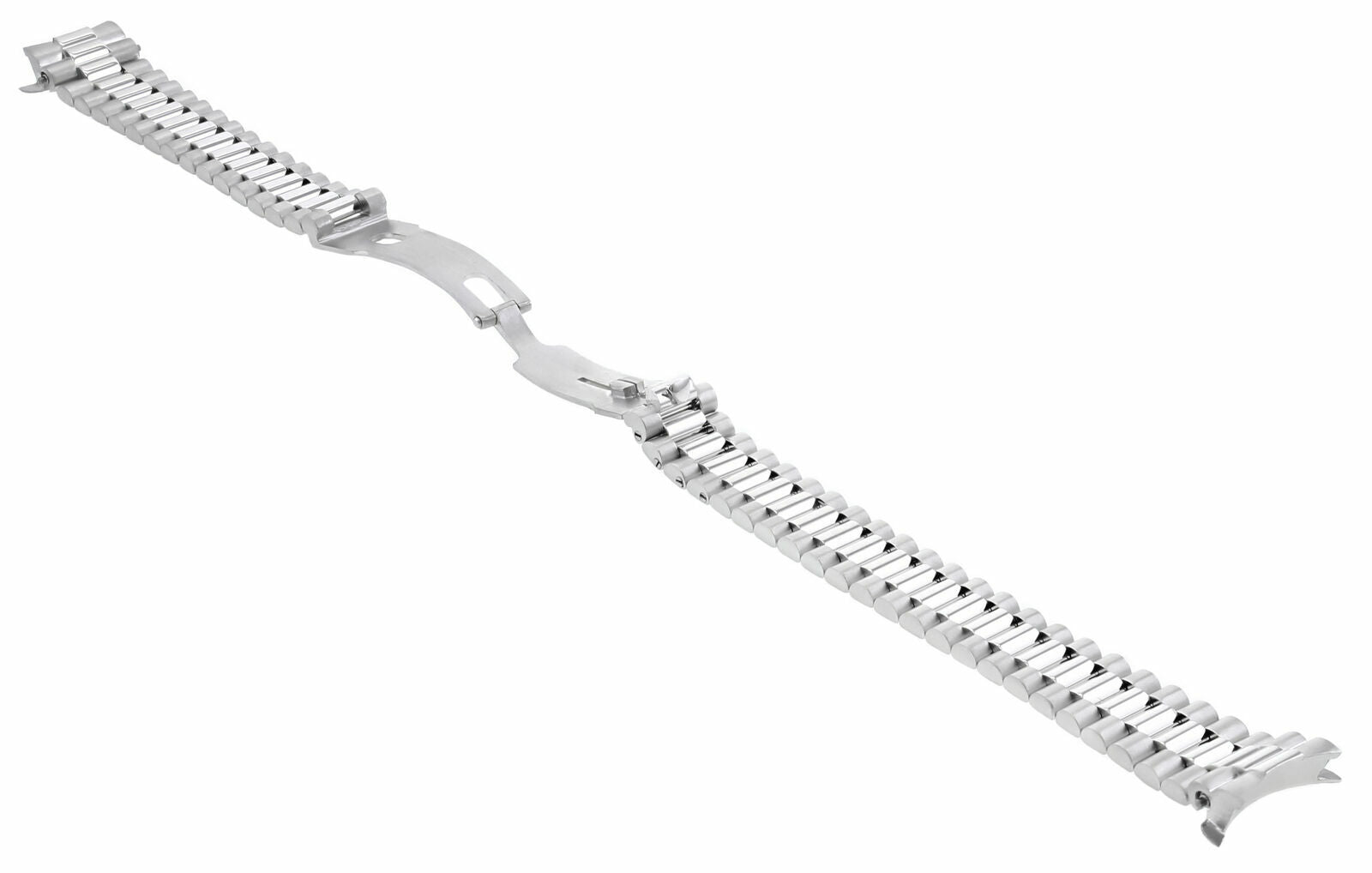 LADIES 18K WHITE GOLD PRESIDENT WATCH BAND STRAP FOR ROLEX 26MM DJ SOLID CENTER