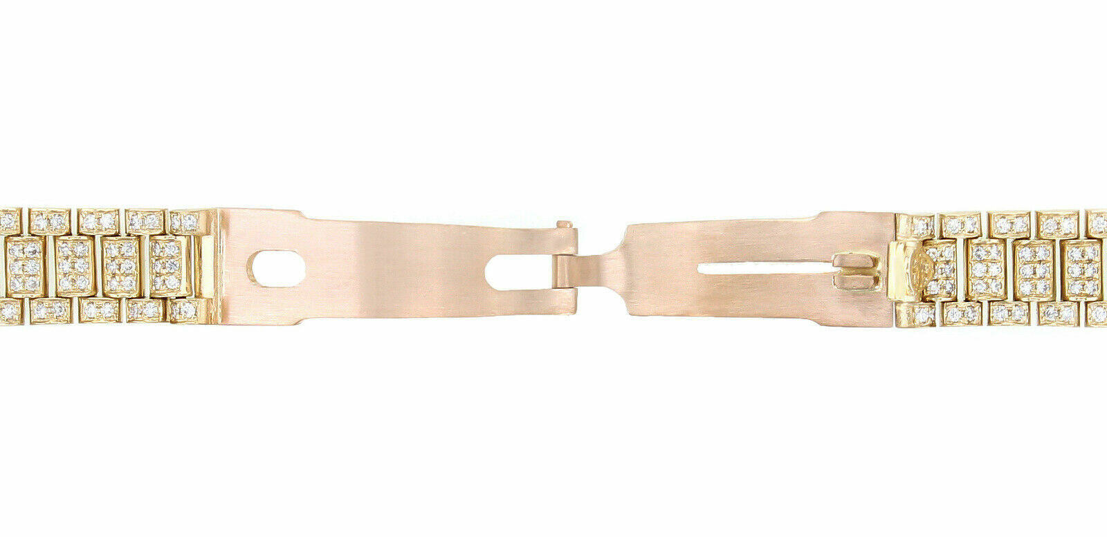 13MM 18K YELLOW GOLD ALL DIAMOND PRESIDENT WATCH BAND FOR 26MM ROLEX DATEJUST