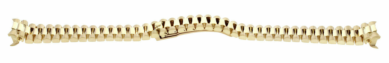 13MM 18K YELLOW GOLD PRESIDENT WATCH BAND FOR ROLEX 26MM SOLID CENTER 46 GRAMS