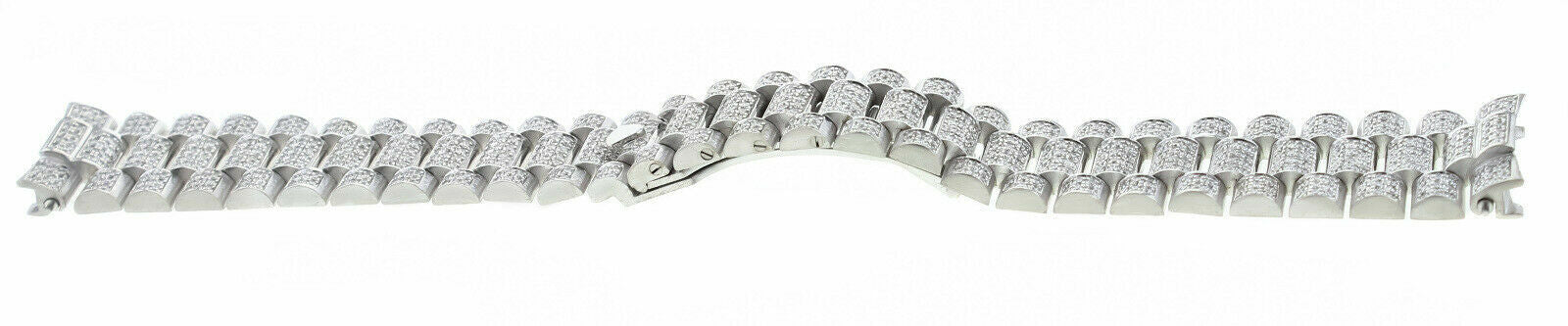 20MM 18KW PRESIDENT WATCH BAND WITH ALL DIAMOND LINKS FOR ROLEX DAY DATE 8CTS