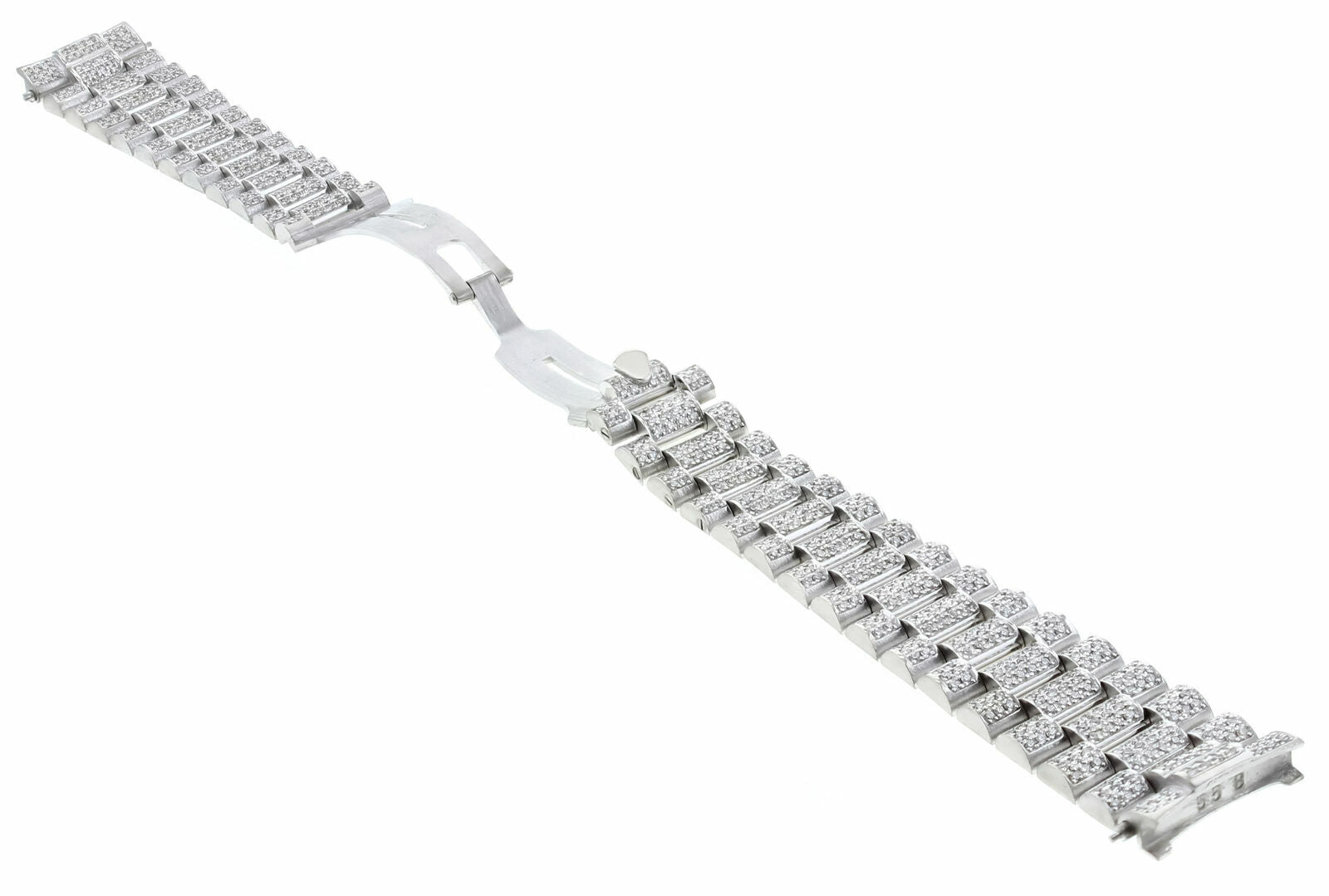 20MM 18KW PRESIDENT WATCH BAND WITH ALL DIAMOND LINKS FOR ROLEX DAY DATE 8CTS