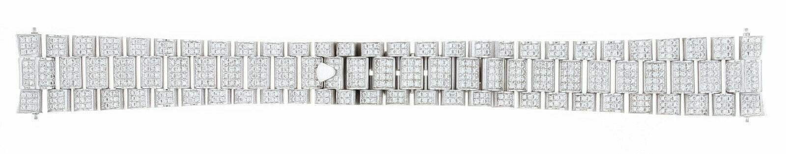 20MM 18KW PRESIDENT WATCH BAND WITH ALL DIAMOND LINKS FOR ROLEX DAY DATE 8CTS