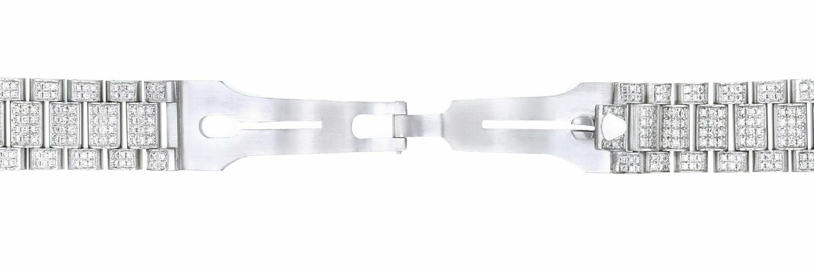 20MM 18KW PRESIDENT WATCH BAND WITH ALL DIAMOND LINKS FOR ROLEX DAY DATE 8CTS