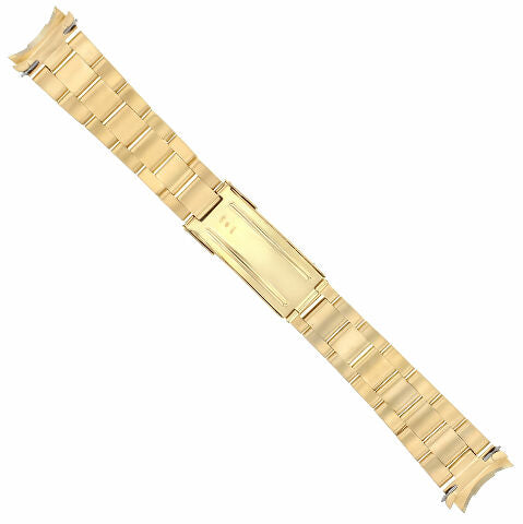 20MM 18K YELLOW OYSTER WATCH BAND FOR ROLEX SUBMARINER 16618, 16808 DC 3.75CTS