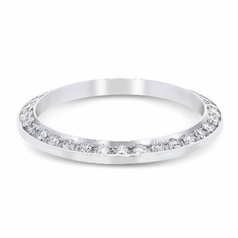 LADIES .70CT BEAD SET DIAMOND BEZEL 18KW FOR ROLEX 26MM DATE, DATEJUST SUPERIOR