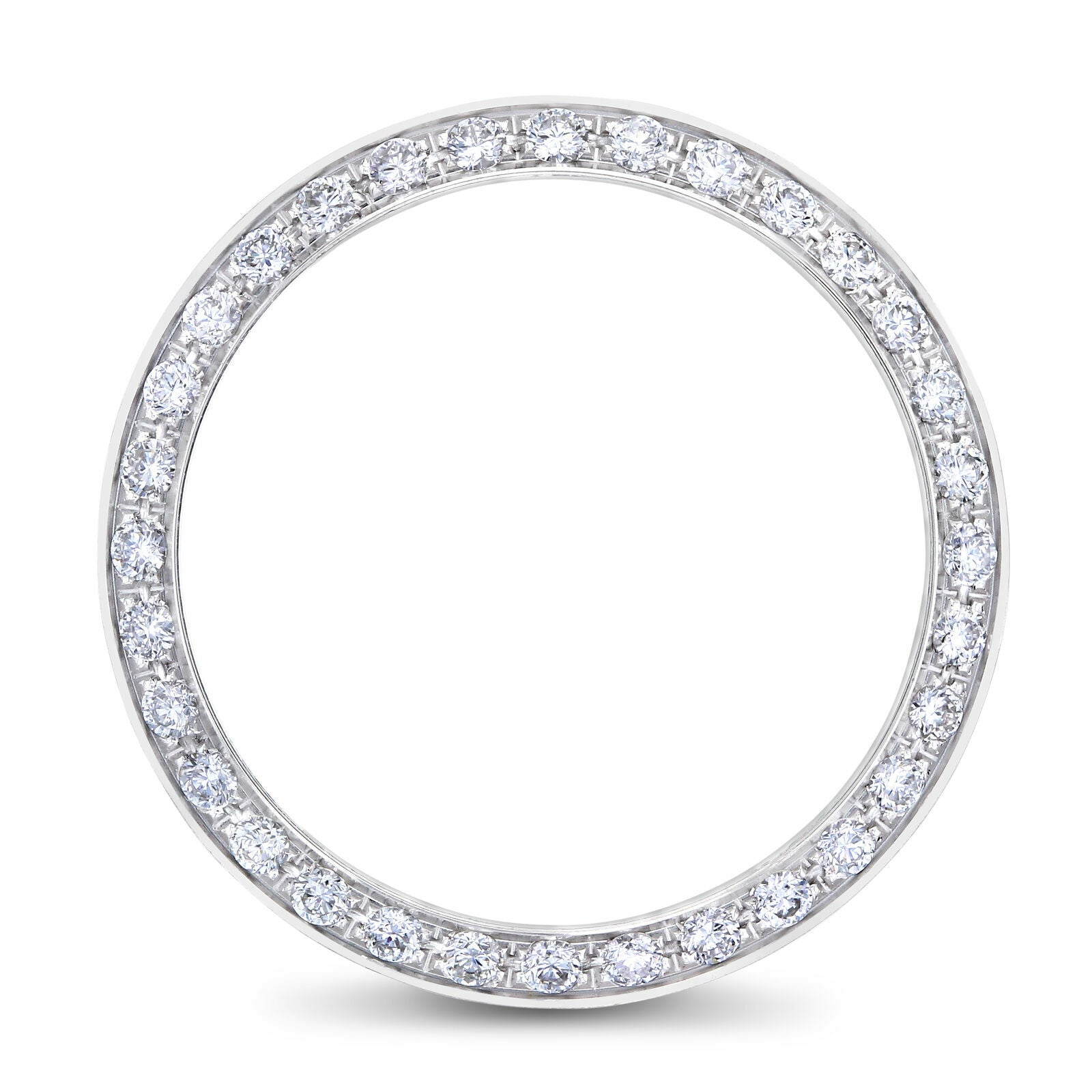 LADIES .70CT BEAD SET DIAMOND BEZEL 18KW FOR ROLEX 26MM DATE, DATEJUST SUPERIOR