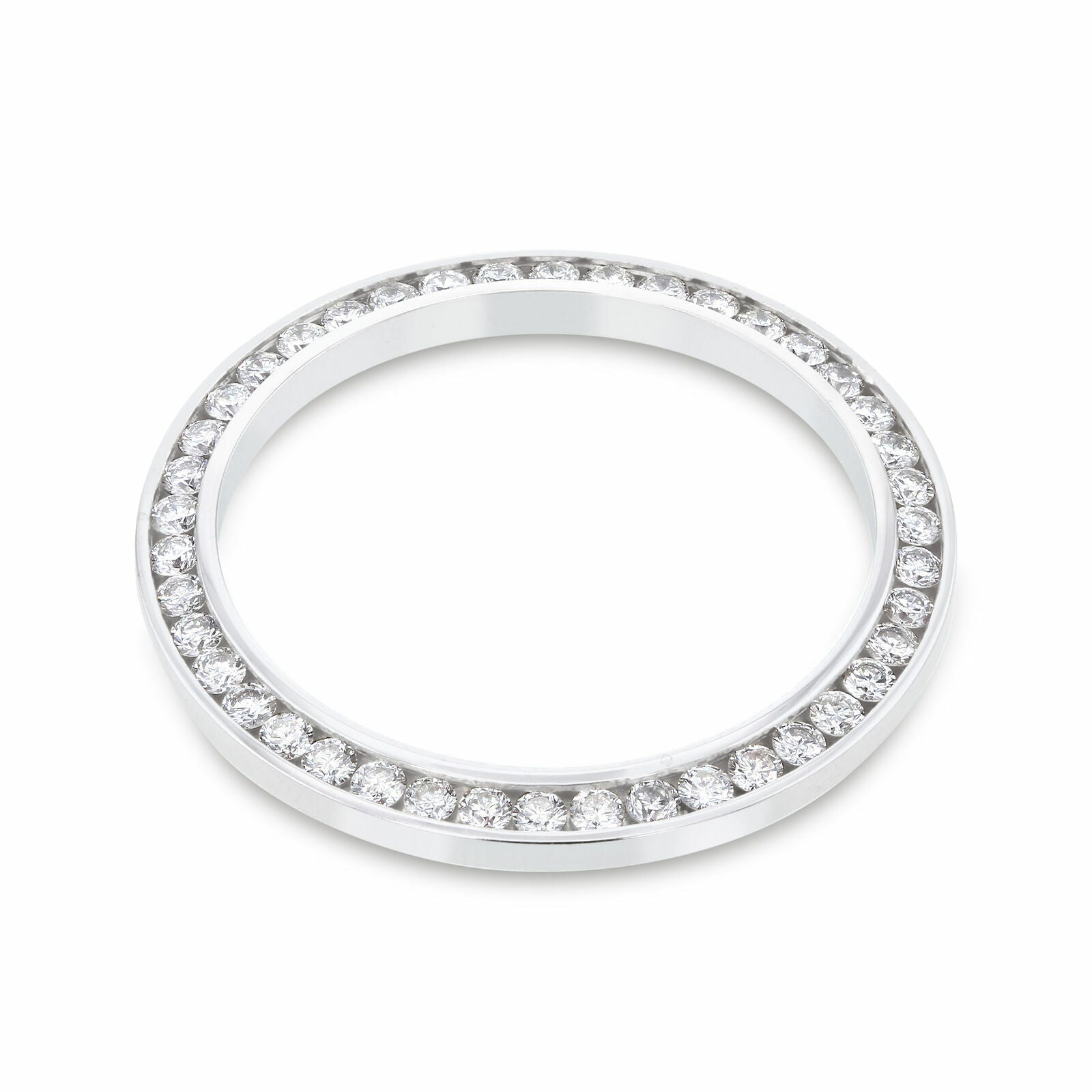 1CT CHANNEL SET DIAMOND BEZEL 18KW FOR 26MM ROLEX DATE, DATEJUST, PRES SUPERIOR