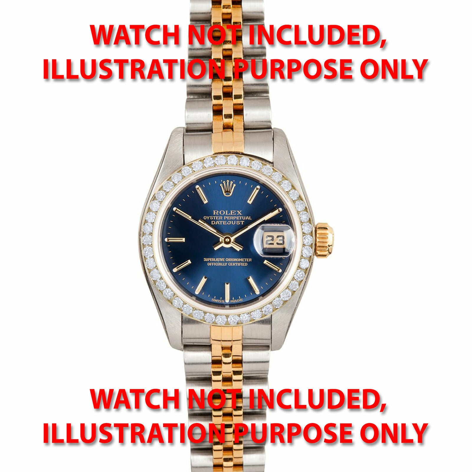 1CT CHANNEL SET DIAMOND BEZEL 18KY FOR 26MM ROLEX DATE, DATEJUST, PRES SUPERIOR