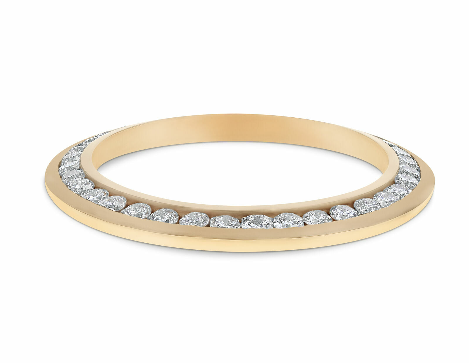 LADIES 2CT CHANNEL SET 18KY DIAMOND BEZEL FOR ROLEX DATE, DATEJUST SUPERIOR