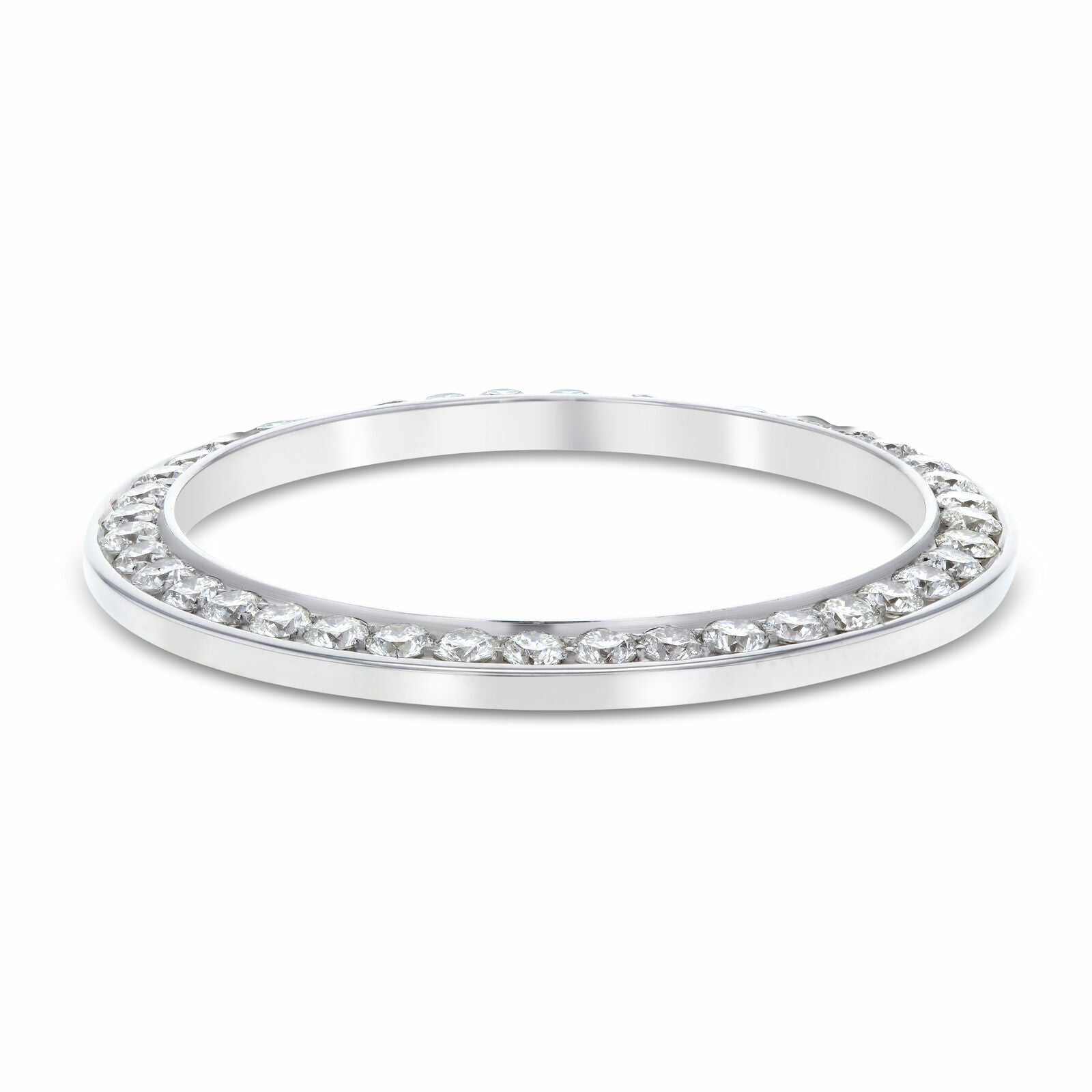 3CT BEAD SET DIAMOND BEZEL 18KW FOR ROLEX DATEJUST, PRESIDENT DD 36MM SUPERIOR
