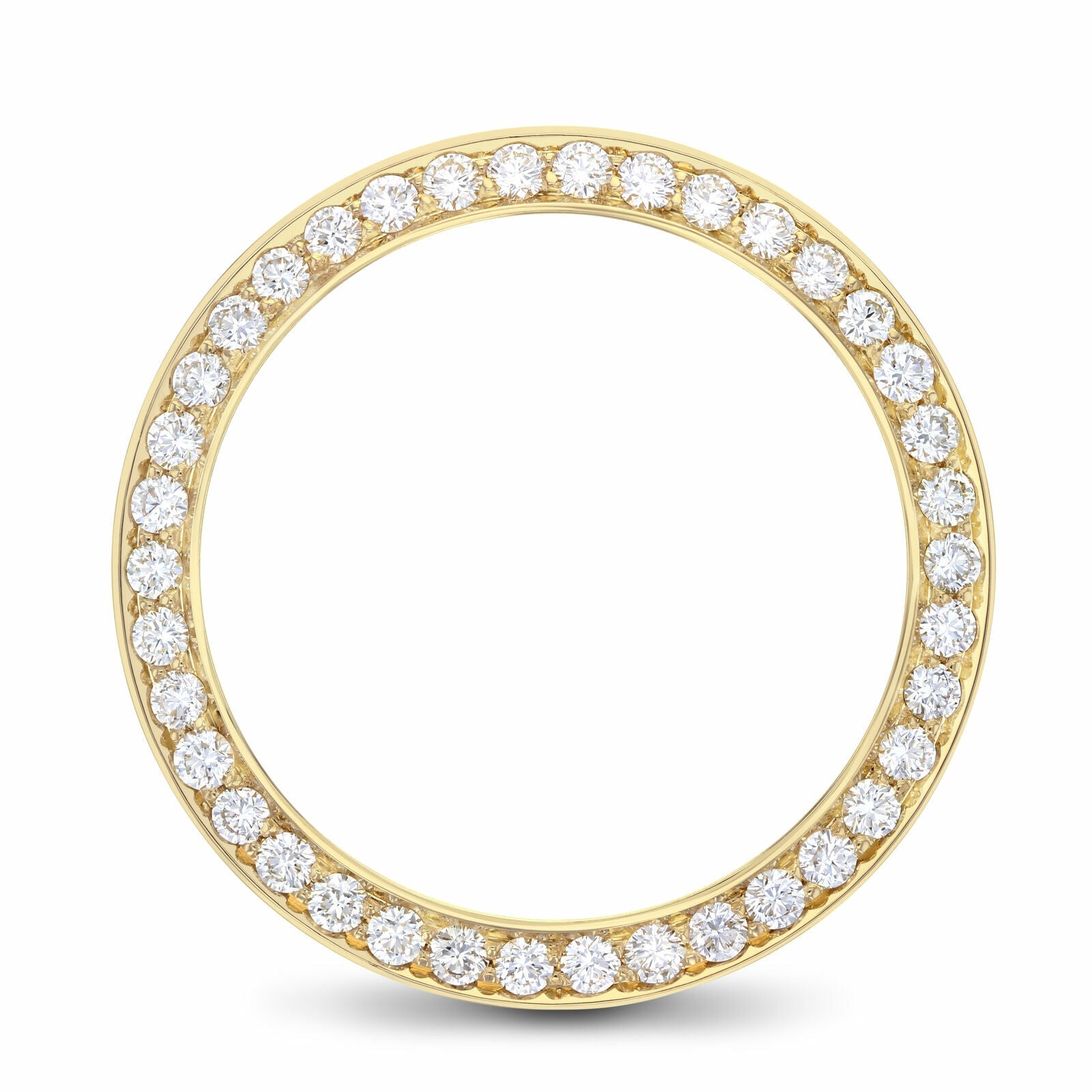 MENS 3CT BEAD SET DIAMOND BEZEL 18KY FOR ROLEX DATEJUST, PRESIDENT 36MM SUPERIOR