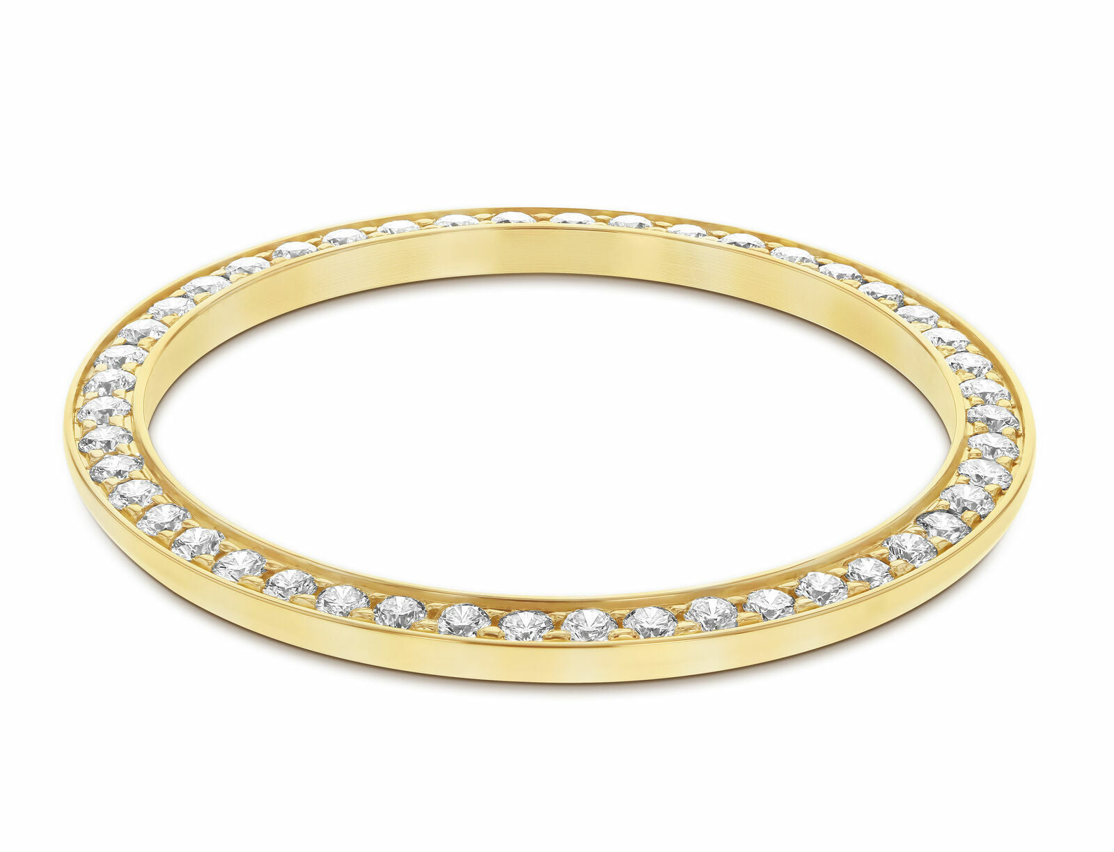 1.50CT BEAD SET DIAMOND BEZEL 18KY FOR ROLEX DATEJUST, PRESIDENT DAY DATE SUPERI