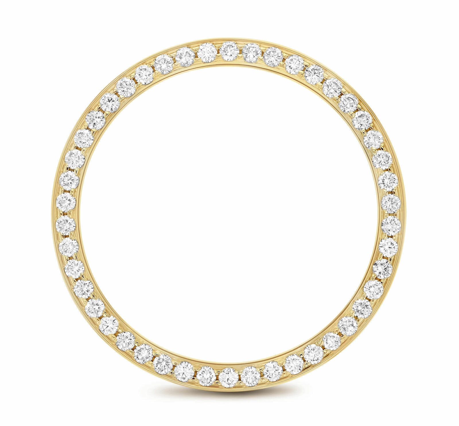 1.50CT BEAD SET DIAMOND BEZEL 18KY FOR ROLEX DATEJUST, PRESIDENT DAY DATE SUPERI